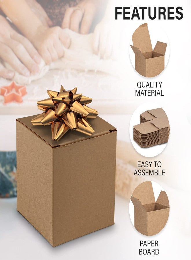 MT Products Tuck Top Kraft Paper Board 4" x 4" x 4" - Gift Boxes Packaging - Pack of 30 - Image 5